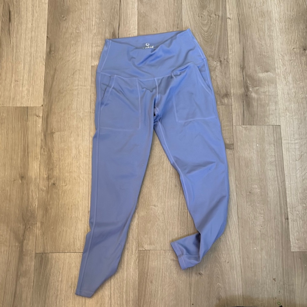 Blue High-Waisted Athletic Leggings